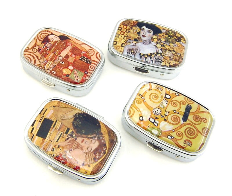 4 boîtes à pillules Gustav Klimt