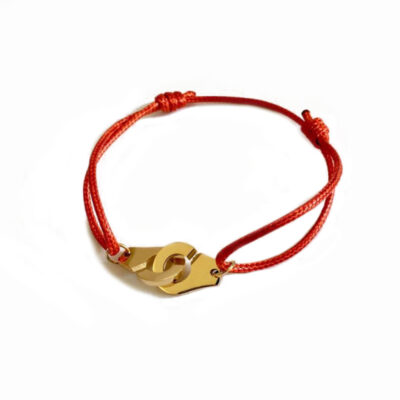 Geometric Unisex Bracelet - Red & Gold