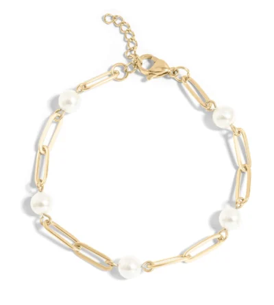 Saint Raphael Paperclip Bracelet Gold