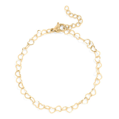 Miami Heart Chain Bracelet Gold