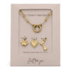 Pet Charm Holder Necklace Gift Set - 18K Gold coated Stainless Steel