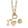 Pet Charm Holder Necklace Gift Set - 18K Gold coated Stainless Steel