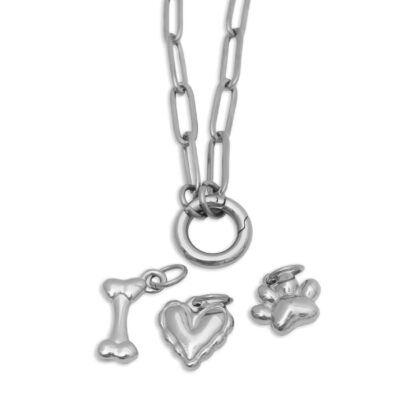 Pet Charm Holder Necklace Gift Set - 316L Stainless Steel