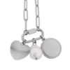 Pearl Sunburst Charm Holder Necklace Gift Set - 316L Stainless Steel