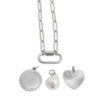 Pearl Sunburst Charm Holder Necklace Gift Set - 316L Stainless Steel