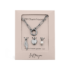 Angel Wing Charm Holder Necklace Gift Set - 316L Stainless Steel