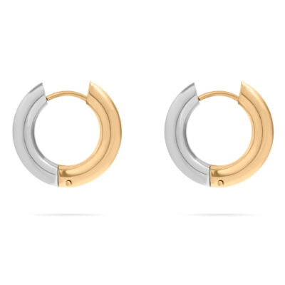 Atlantic Mix Round Huggie Earrings