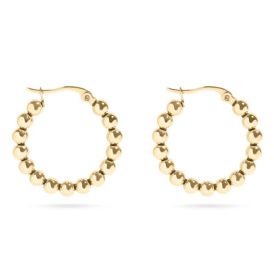 Margarita Ball Hoop Earrings Gold