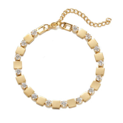 Two Geometric Bracelets - Square & Heart