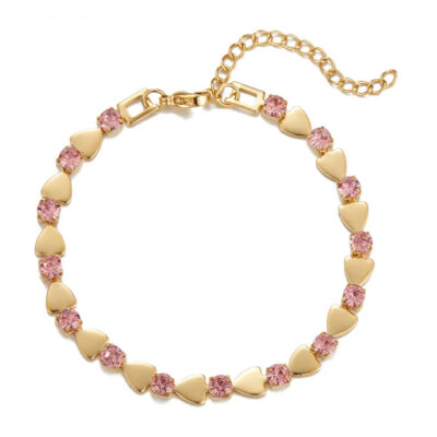 Two Geometric Bracelets - Square & Heart