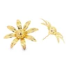 French Gold Flower Earrings