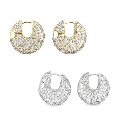 Royal Earrings - CZ & Gold or Rhodium Filled