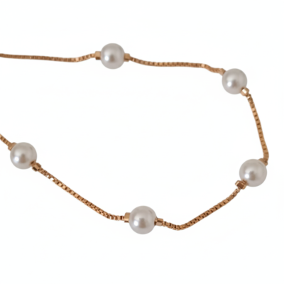 snowballs and gold 1 Full Moon & Gold Bracelet