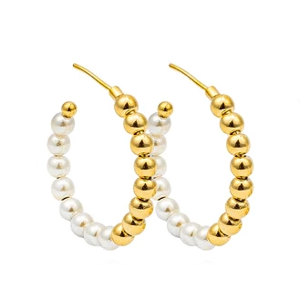 Duality Pearls Hoops