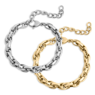Duo in Paris - 18K Gold Coated or 316L Steel Bracelet