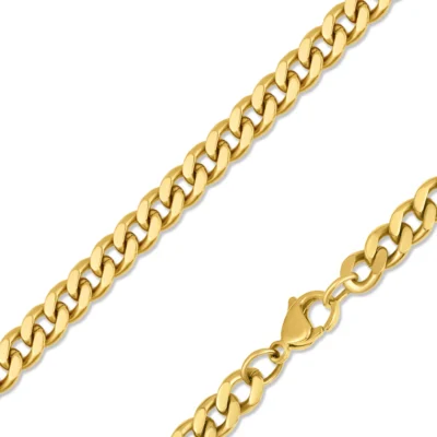 Curb Chain Necklace - PVD Gold Coated