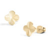 ERJ0076gold Lucky Stud Earring - Gold or Silver Color