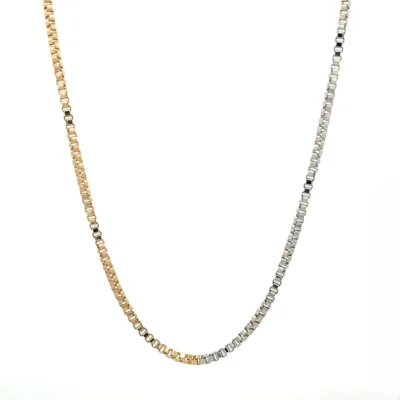 "Duality" Chain - Gold Filled and Rhodium Filled