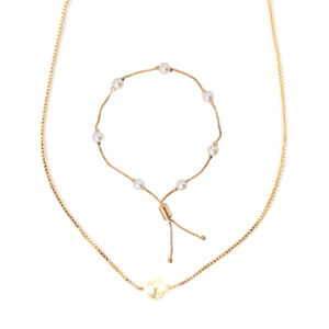 "Perla Margarita" Set Chain & Bracelet