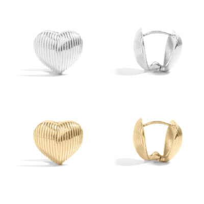 My Foolish Heart Huggie - Gold or Silver