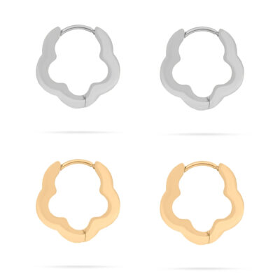 Floral Shadow Huggie