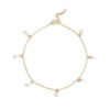 BRJ1031 White Pearls Anklet