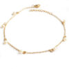 BRJ1031_18K-Gold White Pearls Anklet