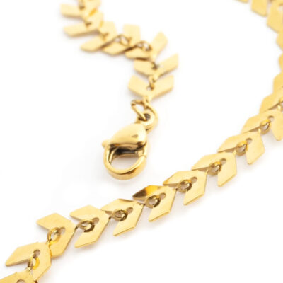 Chevron Anklet Gold