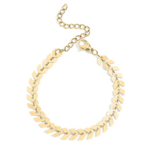 Chevron Anklet Gold