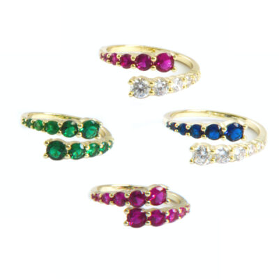 "La Brillante" Open Ring with CZ