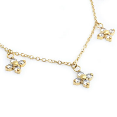 CHN0165_ Floral Necklace Gold