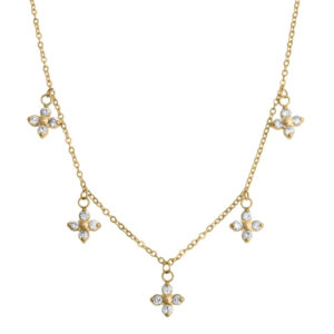 Floral Necklace Gold