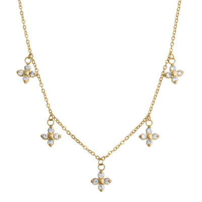 CHN0165_18K Floral Necklace Gold