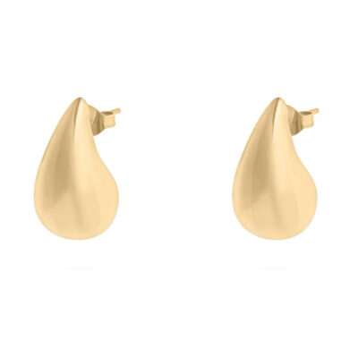 ERJ0130_18K-Gold "Water Drop" Stud Earrings